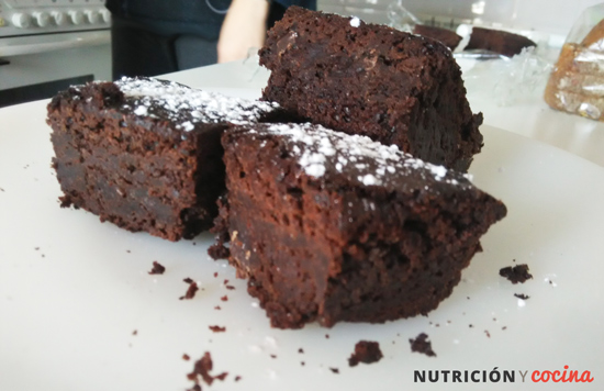 receta de brownie de chocolate negro