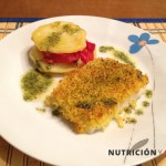 Pescado al horno con crujiente de miga